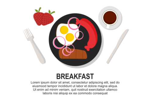 Breakfast food, delicious pancakes background