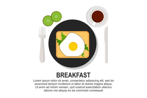 Breakfast food, delicious pancakes background