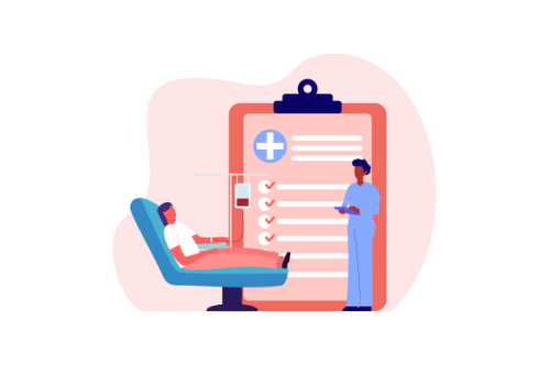 Doctor and nurse giving service medical care to patient in the hospital