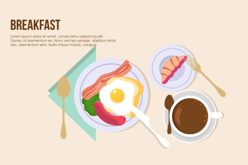 Breakfast food, delicious pancakes background