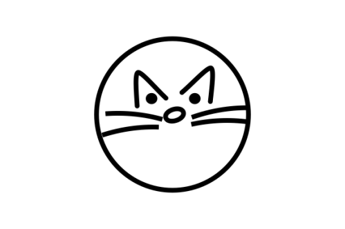 Cute cat pet shop logo design