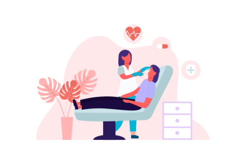 Doctor and nurse giving service medical care to patient in the hospital
