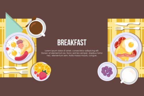 Breakfast food, delicious pancakes background