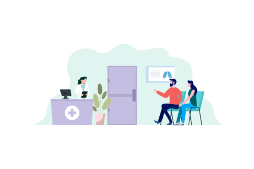 Doctor and nurse giving service medical care to patient in the hospital
