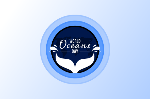 World oceans day concept illustration