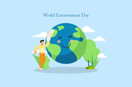 World environment day in nature illustration