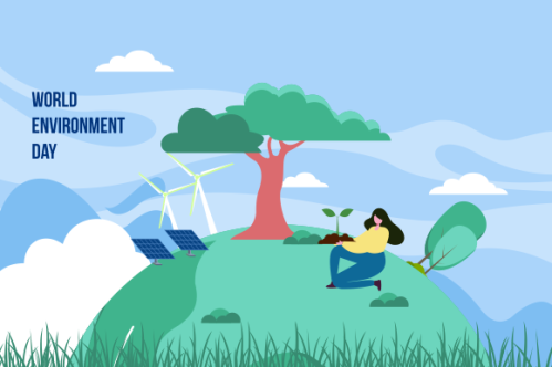 World environment day in nature illustration