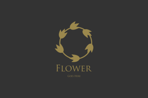 Hand drawn floral wreaths, floral logo, vector graphic circle frames logo