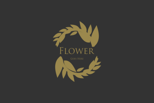Hand drawn floral wreaths, floral logo, vector graphic circle frames logo
