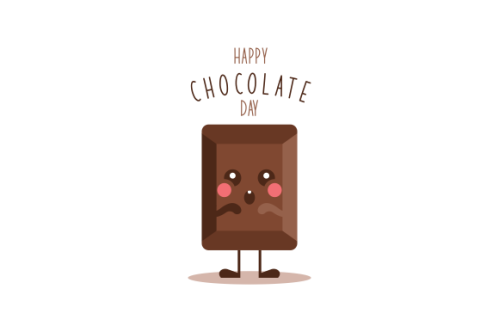 Happy chocolate day fun cartoon