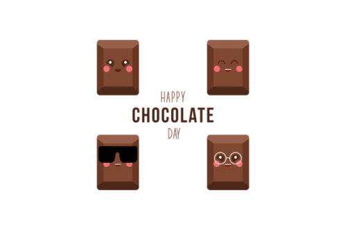 Happy chocolate day fun cartoon