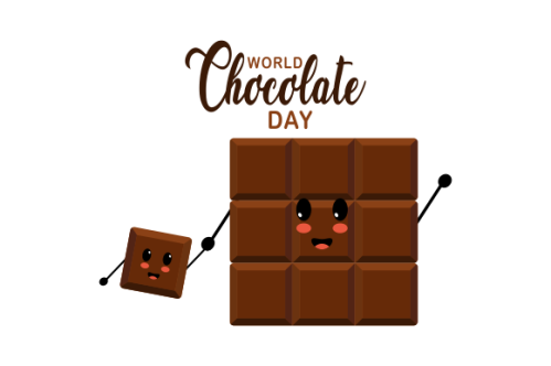 Happy chocolate day fun cartoon