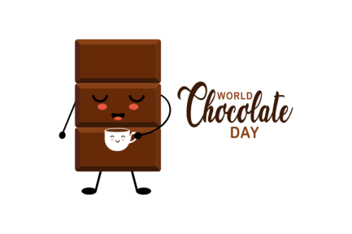Happy chocolate day fun cartoon