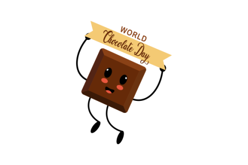 Happy chocolate day fun cartoon