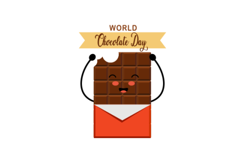 Happy chocolate day fun cartoon