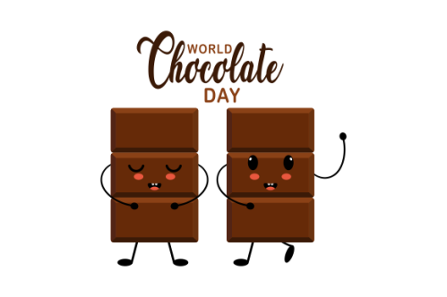 Happy chocolate day fun cartoon