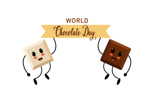 Happy chocolate day fun cartoon