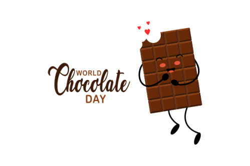 Happy chocolate day fun cartoon