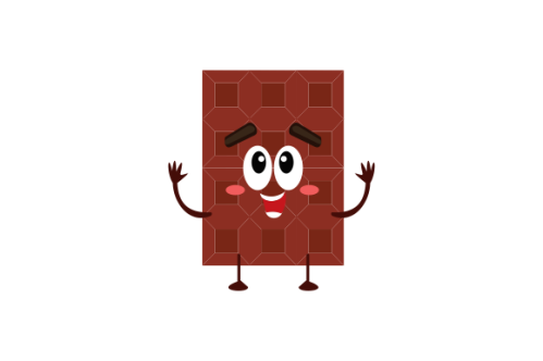 Happy chocolate day fun cartoon