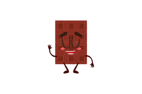 Happy chocolate day fun cartoon