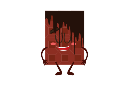 Happy chocolate day fun cartoon