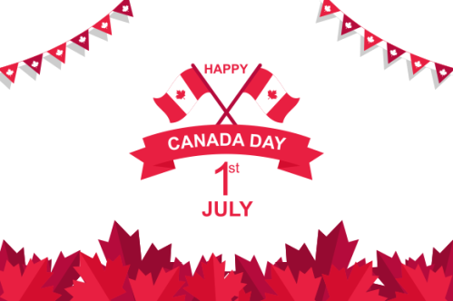 Realistic canada day illustration vector