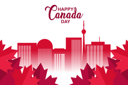 Realistic canada day illustration vector