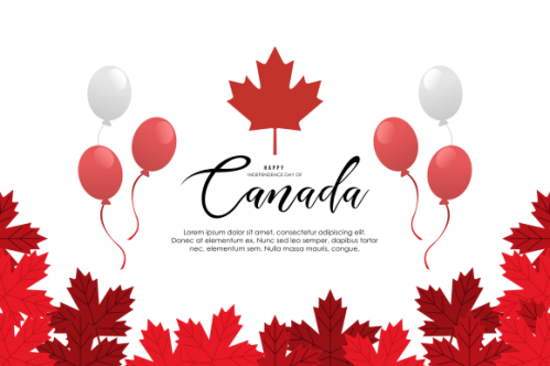 Realistic canada day illustration vector