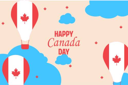 Realistic canada day illustration vector