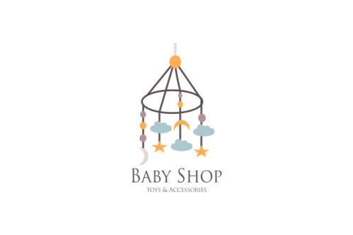 Baby shop toy shop and baby product logo