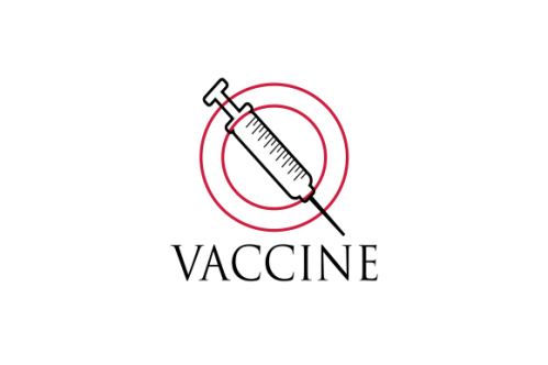 Logo design virus vaccine injection