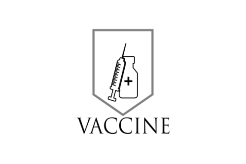 Logo design virus vaccine injection