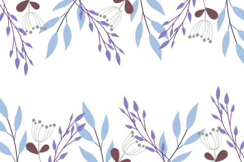 Floral and leaves matte color background