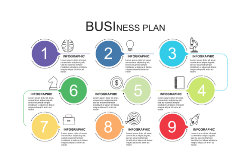 Infographic startup milestone design template concept illustration