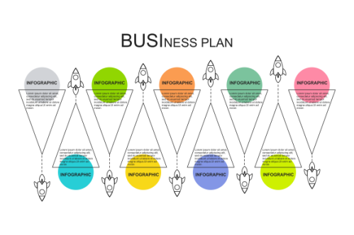 Infographic startup milestone design template concept illustration