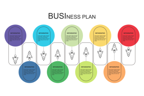 Infographic startup milestone design template concept illustration