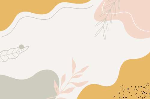 Colorful pastel minimalist background with line leaves
