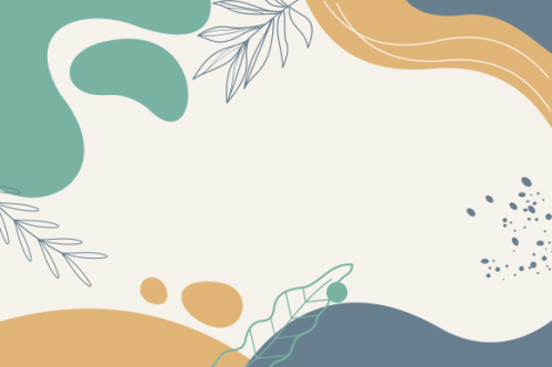 Colorful pastel minimalist background with line leaves