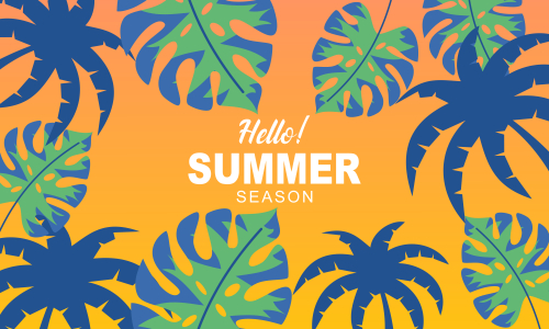 Organic flat summer background vector