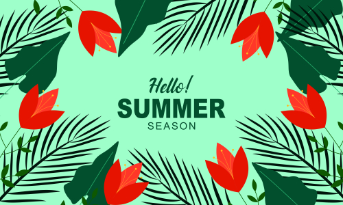 Organic flat summer background vector
