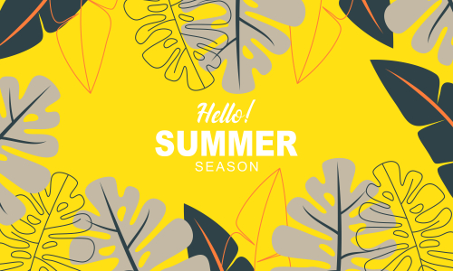 Organic flat summer background vector