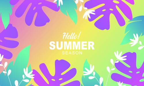 Organic flat summer background vector