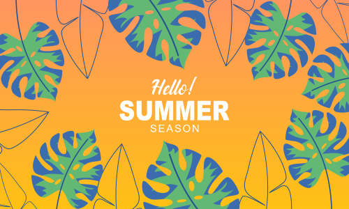 Organic flat summer background vector