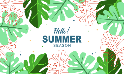 Organic flat summer background vector