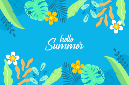 Organic flat summer background vector