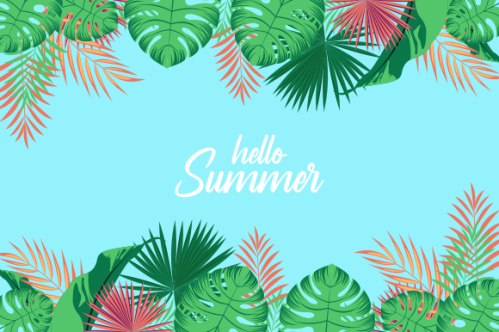 Organic flat summer background vector