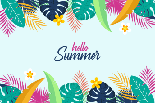 Organic flat summer background vector
