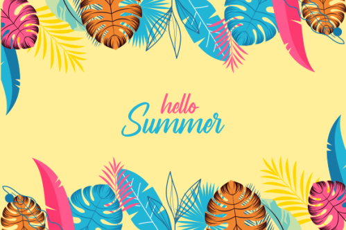 Organic flat summer background vector