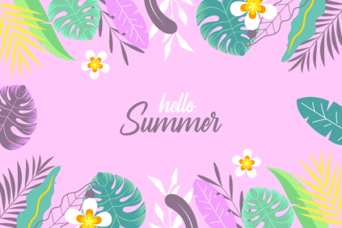 Organic flat summer background vector