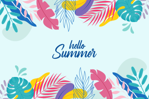 Organic flat summer background vector